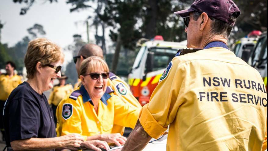 Far South Coast RFS members didn't have the opportunity of debriefing together after the Black Summer Fires due to COVID lockdowns in 2020. Photo: NSW Rural Fire Service 