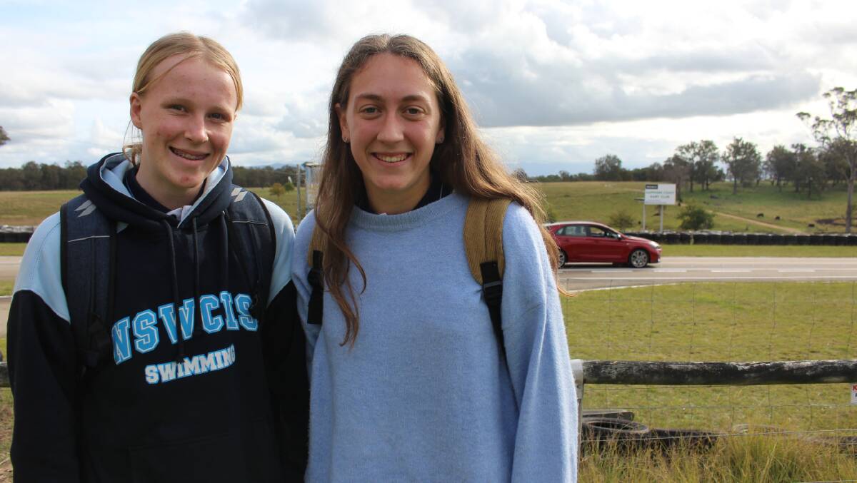Bega High Year 11 students Indiana Cook and Monique Gibbons say the were grateful for the youth driver safety course for high school students. Photo: Amandine Ahrens