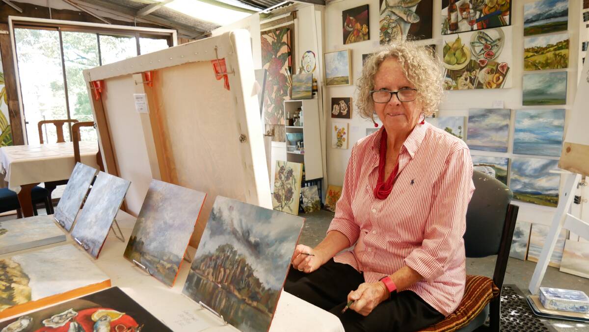 Veronica O'Leary in her home studio located on the Far South Coast in the coastal town of Tathra. Photo: Ellouise Bailey