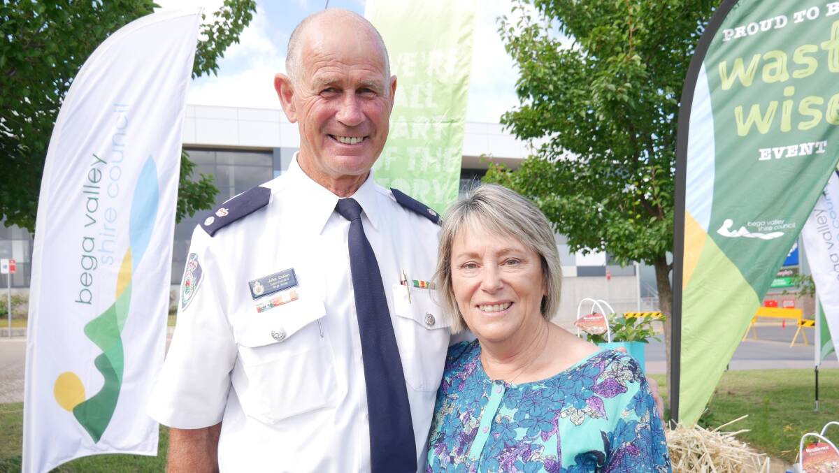 John and Robyn Cullen at the Australia Day ceremony where he was awarded Bega Valley Shire's Citizen of the Year. Photo: Ellouise Bailey