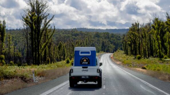 The team from Empty Esky is travelling from Melbourne to Canungra, QLD and are stopping in a number of towns along the East Coast of Australia to donate bags of locally purchased goods to firefighters. Picture supplied 