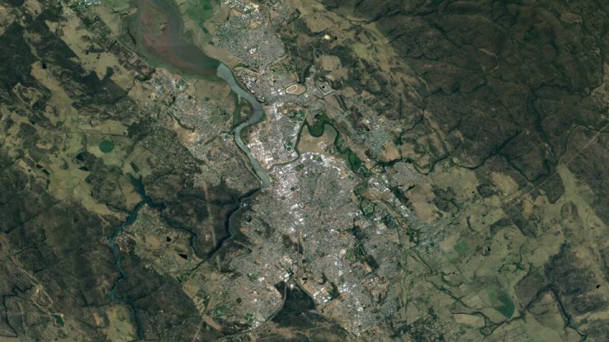 A satellite view of Launceston in Tasmania's north. Picture: Google Earth