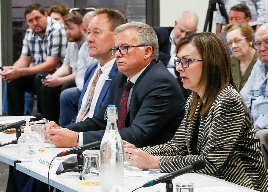Representatives from local businesses, local government and community groups spoke at the inquiry into rural bank closures on Thursday. Pictures by Les Smith