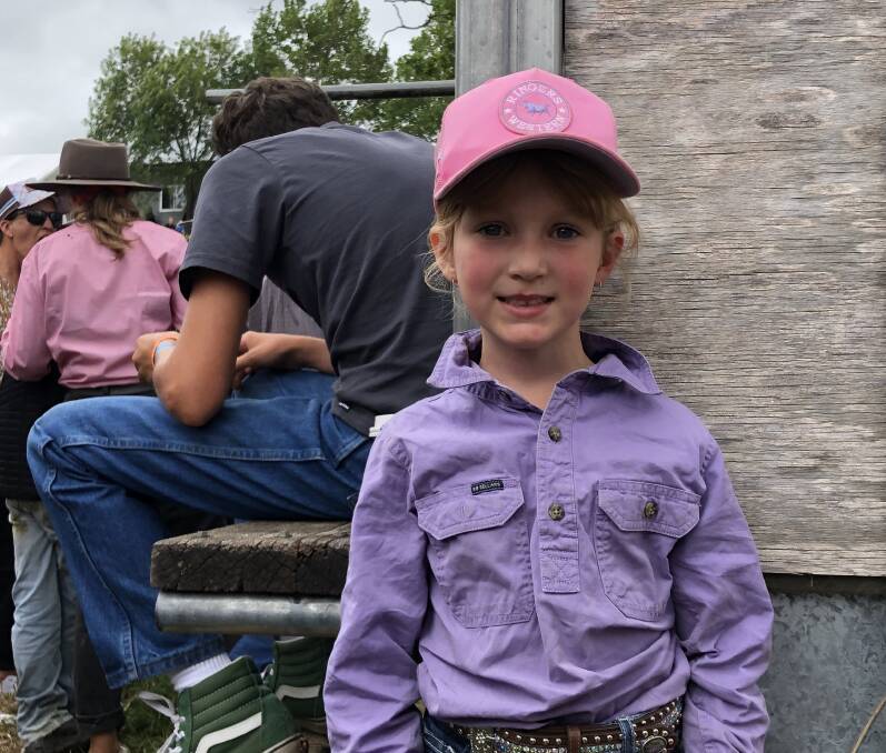 It was the first time that Bonnie had entered the mini rodeo and the six-year-old from Nowra came in second place. Picture by Marion Williams
