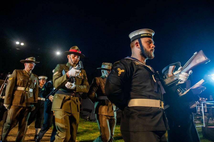 Ben led the Catafalque Party, which comprised of two Australians and two New Zealanders, to the Anzac Cove memorial. Picture supplied