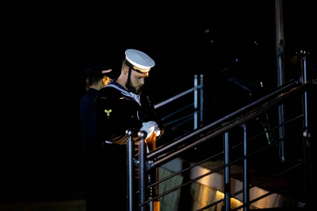 "It sends shivers down your spine": Ben fronted the Catafalque Party on the cliffs of Anzac Cove at the hallowed Gallipoli Dawn Service on Anzac Day. Picture supplied