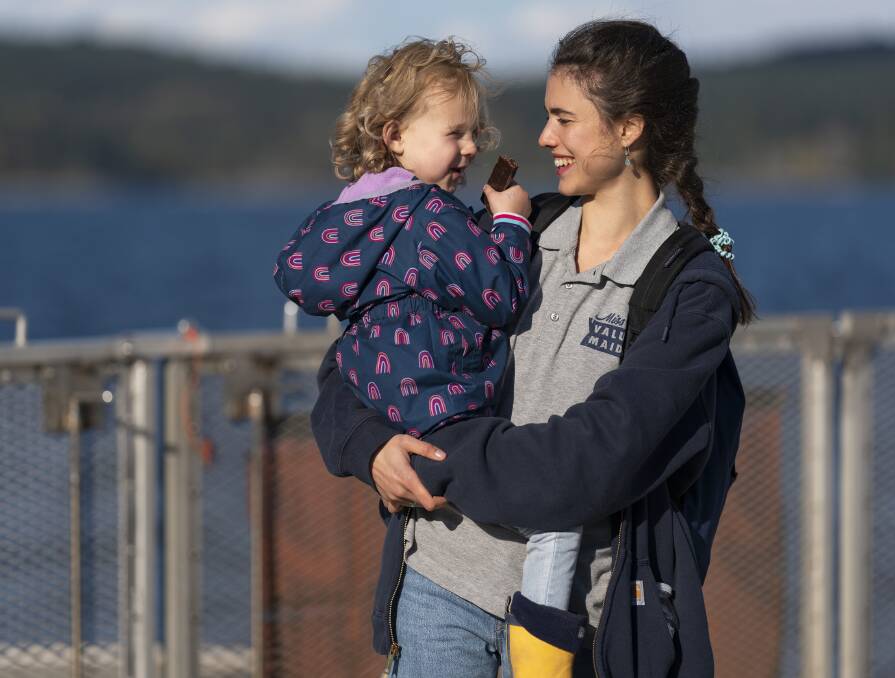 Stars of the show: Margaret Qualley as mum Alex and Rylea Nevaeh Whittet as daughter Maddy.