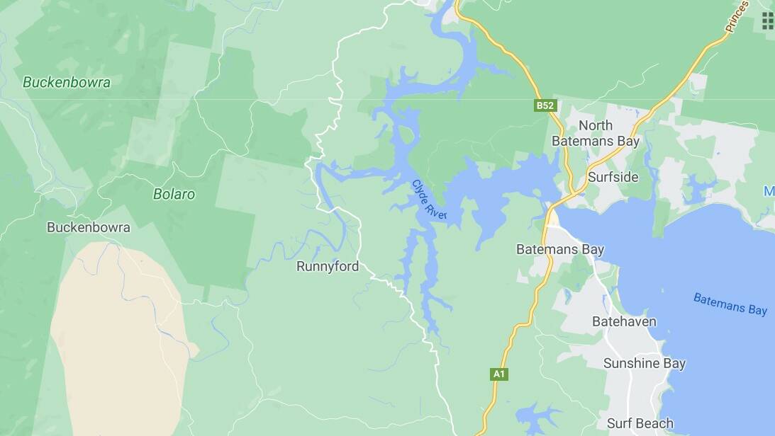 The Runnyford River area, west of Batemans Bay, where young Ivy Innes made her stand on New Year's Eve, 2019.