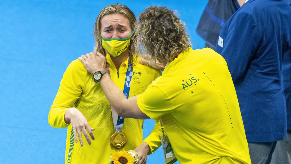 Ariarne Titmus became a rockstar, so too her coach Dean Boxall. Picture: AAP