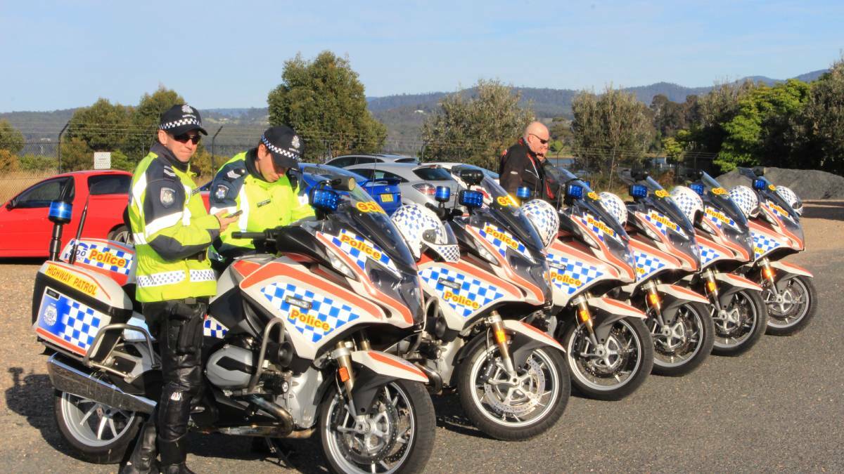 Police motorcyclists take part in the 2016 Wall to Wall Ride, which visited Merimbula.
