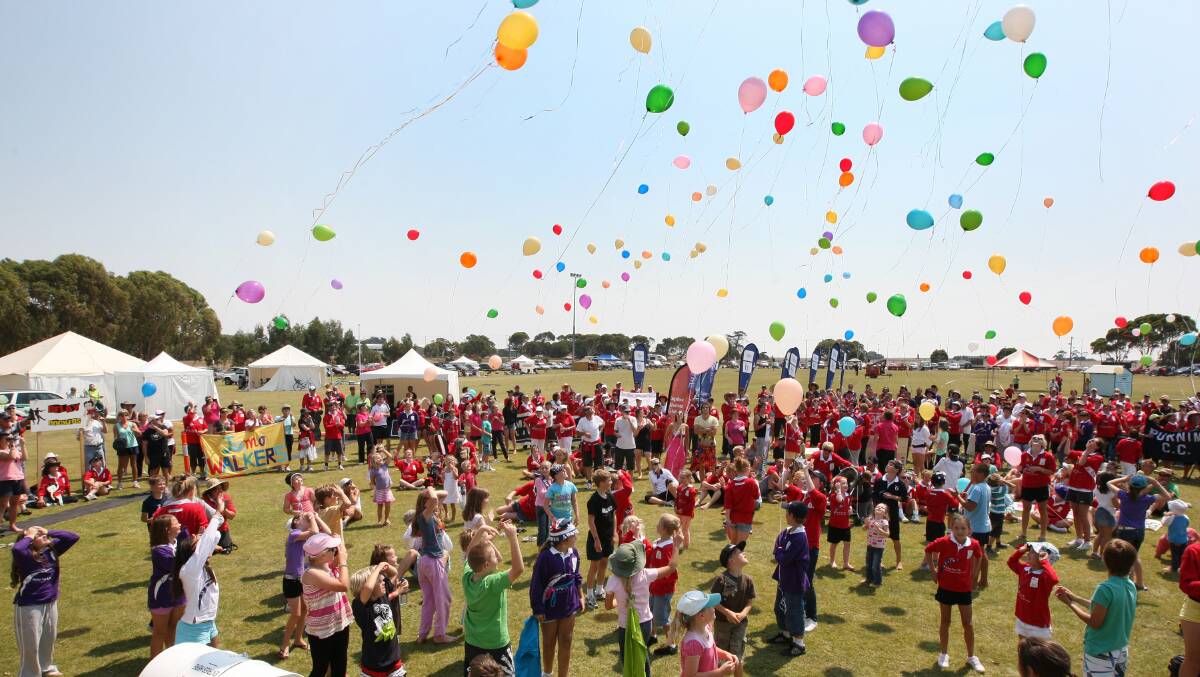Helium balloon release. File photo