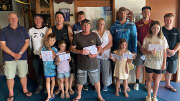 Senior and junior prize winners in the MBGLAC Tri Estuary held last weekend. Picture supplied