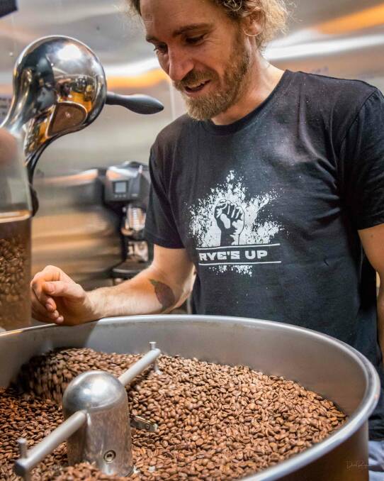 Tom Tresize, Wild Ryes coffee roasting king. Picture by David Rodgers