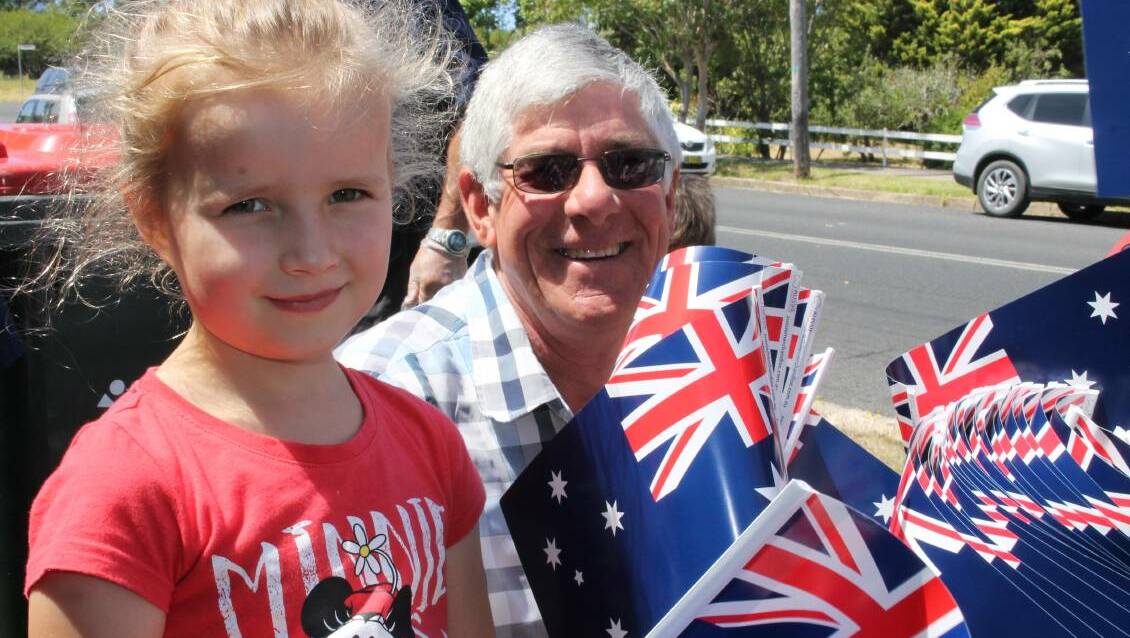 Naomi O'Meara of Canberra with Greg Holland of Cobargo at Australia Day celebrations in 2017.