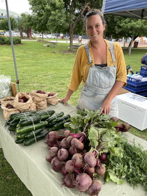 Taylor sells a range of fresh produce from Yowrie Valley Growers at at Bega's Produce Market every Friday. Picture by Ben Smyth
