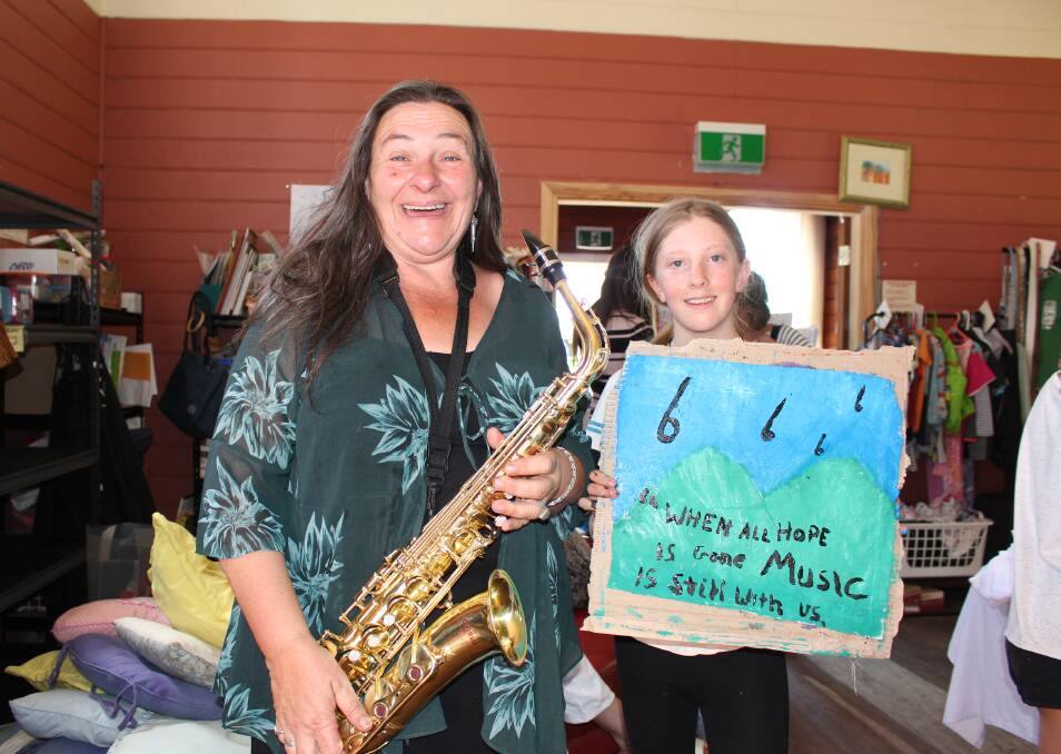 When all hope is gone music is still with us: A moment of joy for band member Veronica Abbott and a sentiment from the heart from Errin Farran.