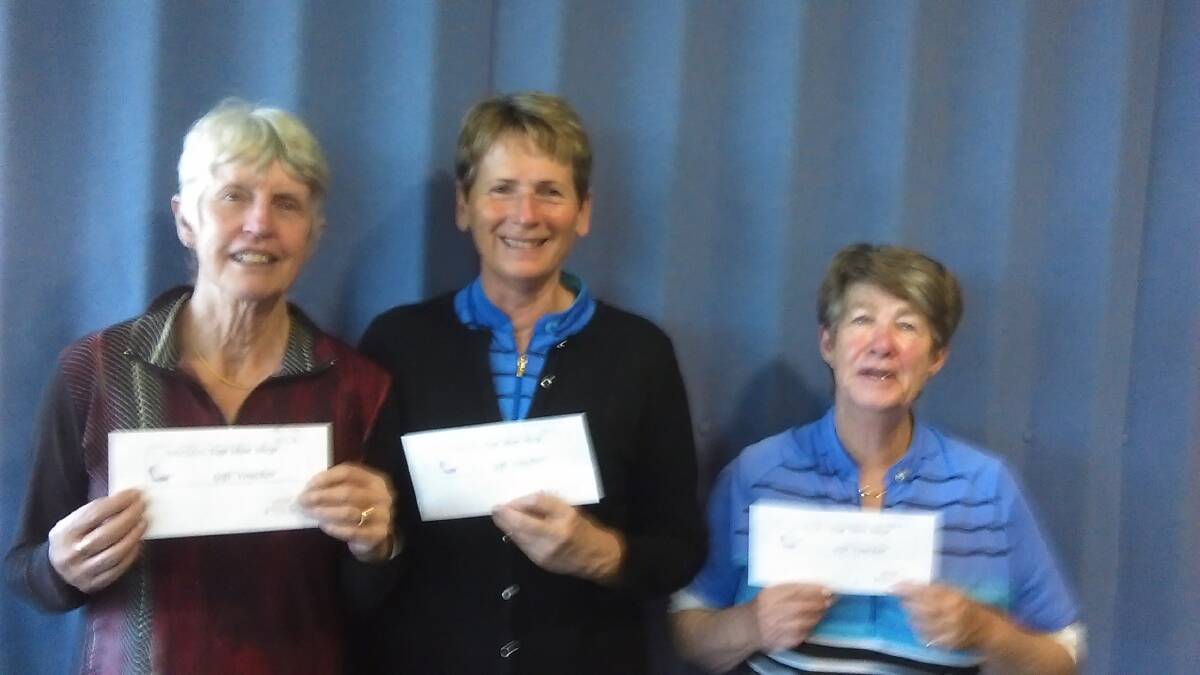 Amelda's winners: C Grade Jan Ede, A Grade Sandra Crowe, B Grade Jan Dobson.
