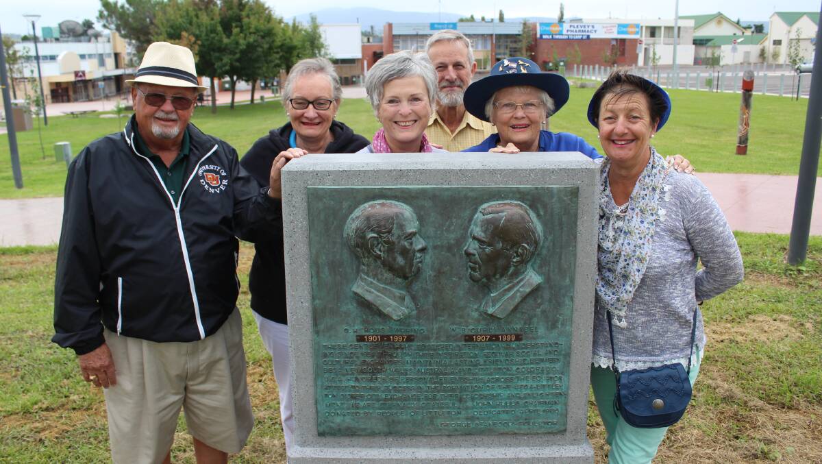 Members of the Bega-Littleton Citizens Exchange join Littleton delegation members at the plaque re-dedication in 2016. A return dedication to the US is scheduled for August 2018.