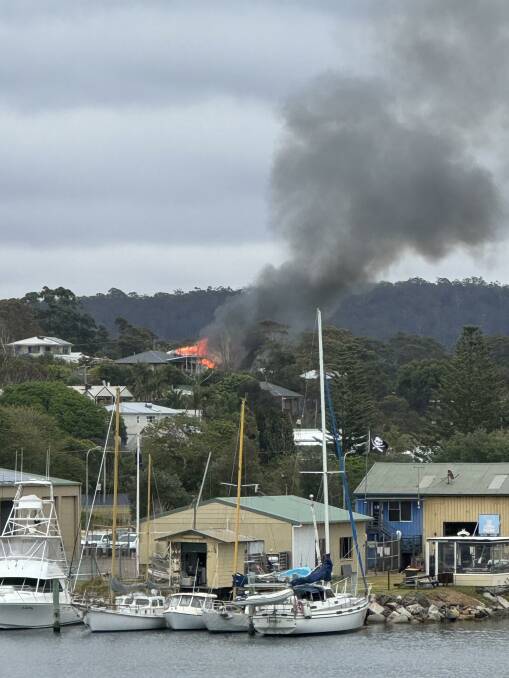House fire at Bermagui. Picture by David Rogers