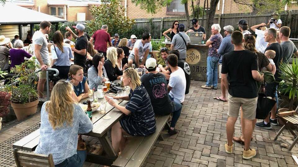 Ryefield Hops of Bemboka celebrated its second harvest with an event at Dulcie's on Saturday, raising money for the Tathra bushfire appeal. Picture: Bentspoke Brewing