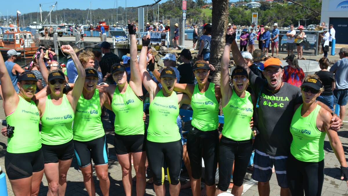 Team 'Pambula power on' won the Women's Masters division of the George Bass Marathon 2018