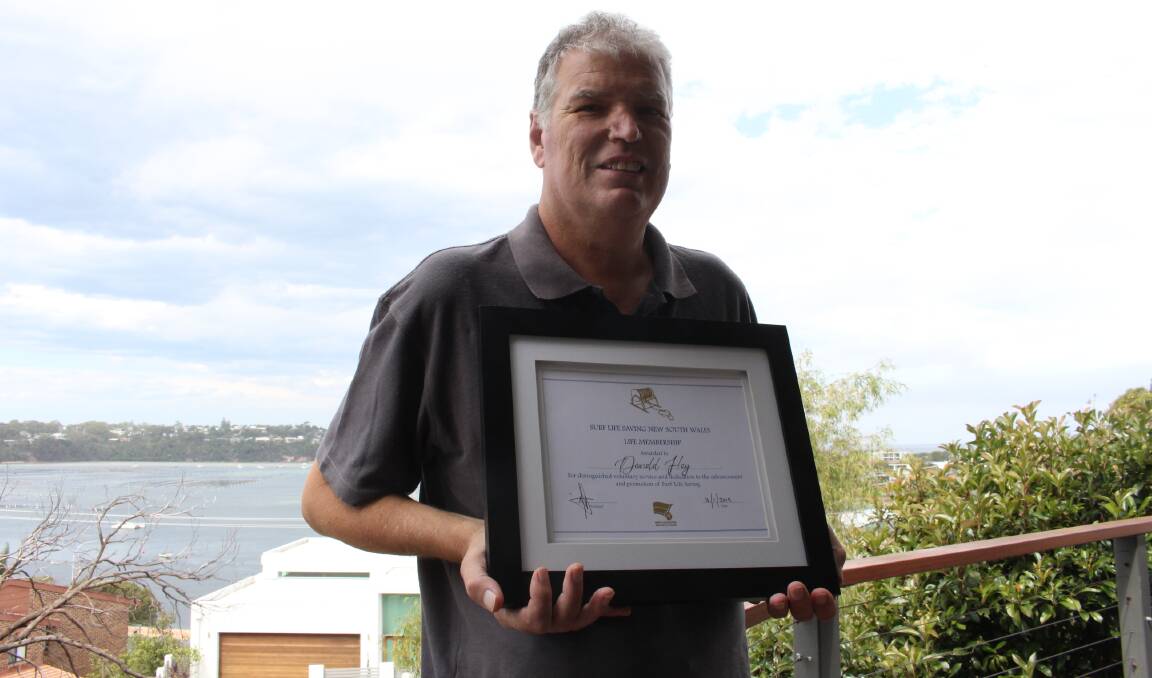 WELL DESERVED: Pambula’s Donald Hay has received the highest level of recognition in the state for Surf Life Saving.