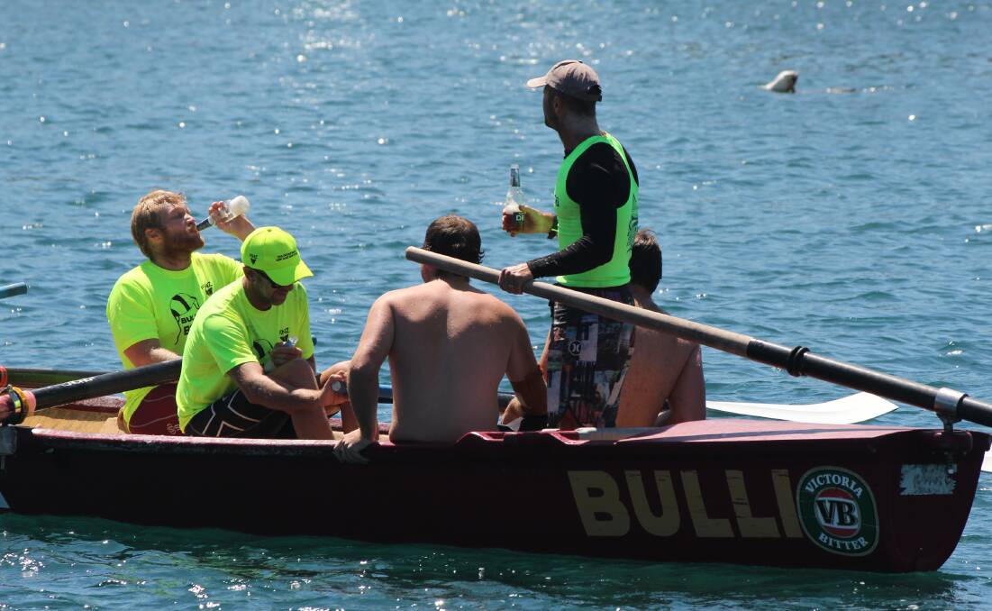 Hard earned thirst: The very best, Bulli celebrating their win of the George Bass.