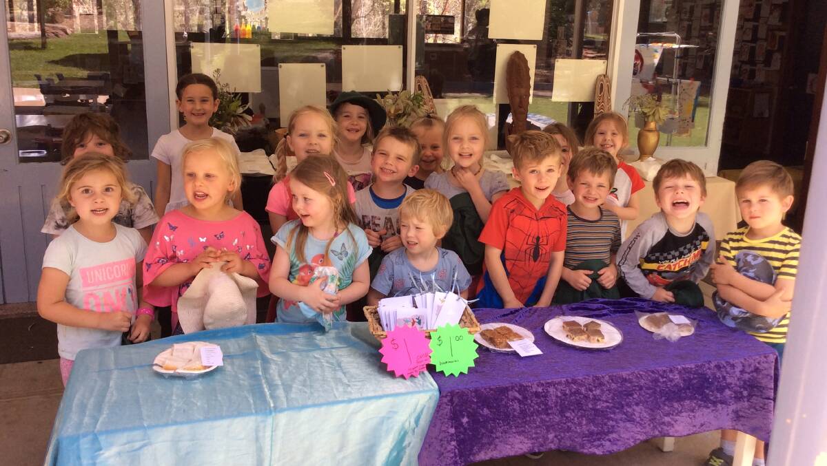 Pambula Preschool pupils selling yummy treats to raise money for their sister school in Port Moresby, Papua New Guinea. 