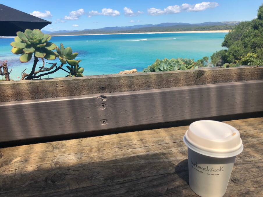 Morning coffee at Bar Beach.