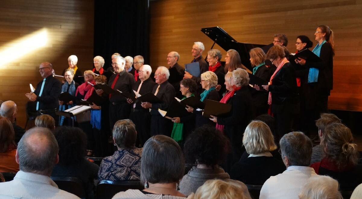 VOCAL VIBRATIONS: Spirit Allegro performs at Four Winds' Windsong Pavilion in Barragga Bay. The choir will perform concerts this weekend. 