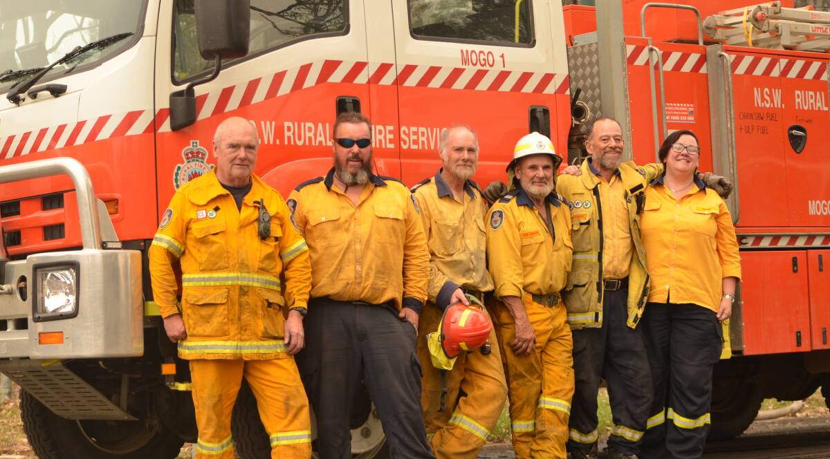 Give back: Some of Mogo's RFS volunteers who battled the New Year's Eve blaze that destroyed homes and businesses.