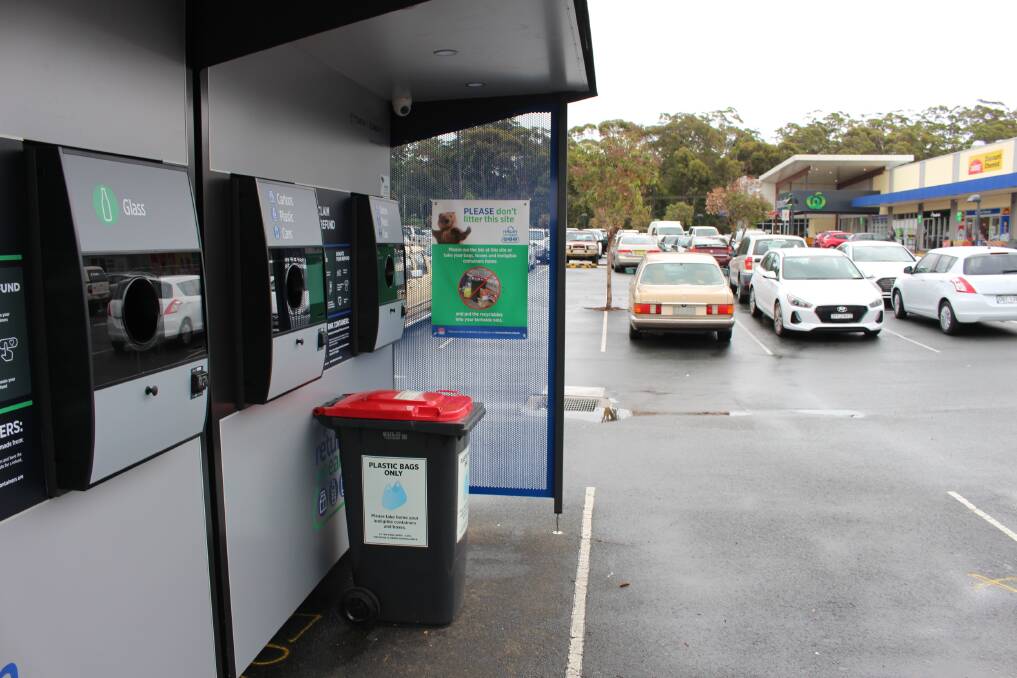 Recycle spot: A Return and Earn reverse vending machine located in the carpark of the Tura Beach shops, opposite Harvey Norman.
