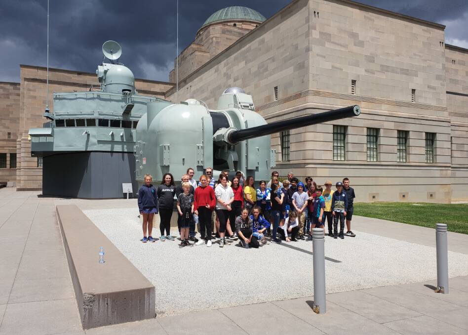 Special trip: Students of the Bega Valley Shire at the Australian War Memorial on Saturday, November 17. 