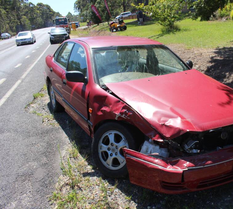 Female Pambula resident's vehicle after the crash on Monday 29, January.
