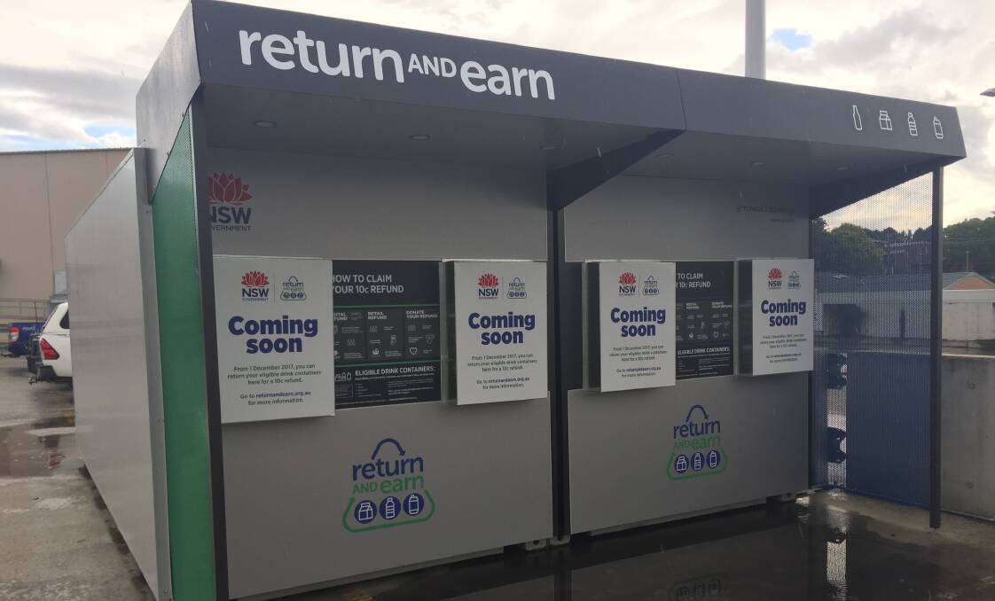 The Return and Earn kiosk in Bega.