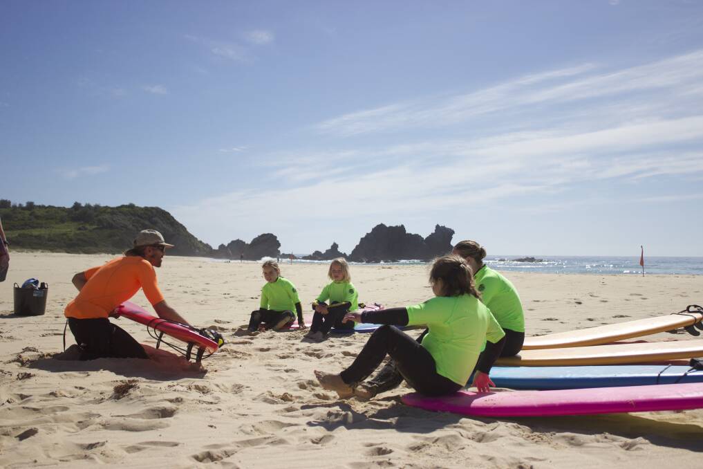 ENJOYMENT: Camel Rock Surf School's goal is to teach ocean awareness, make fitness fun and give people the once in a lifetime feeling of riding a wave.