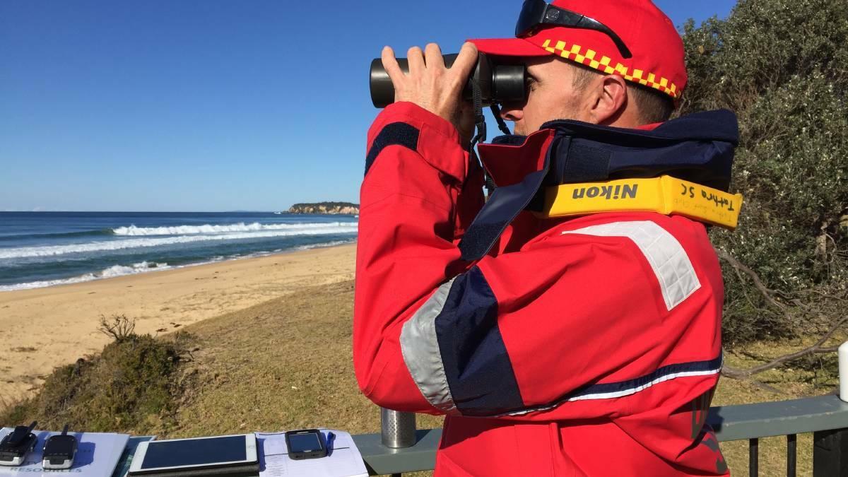Tathra Surf Life Saving duty officer Nick Huggins was part of the multi-agency search team at Gillards Beach. Photo Alasdair McDonald