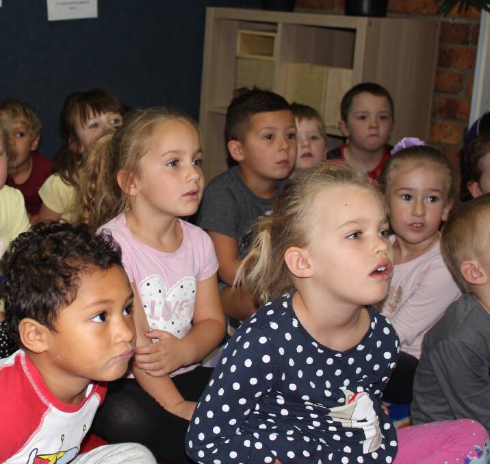 The children at Merimbula Tura Kindergarten were caught up in the story.