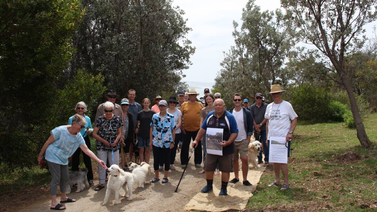Pathway happiness: North Tura residents and supporters were out in force to enjoy the new access path completed just before the long weekend.
