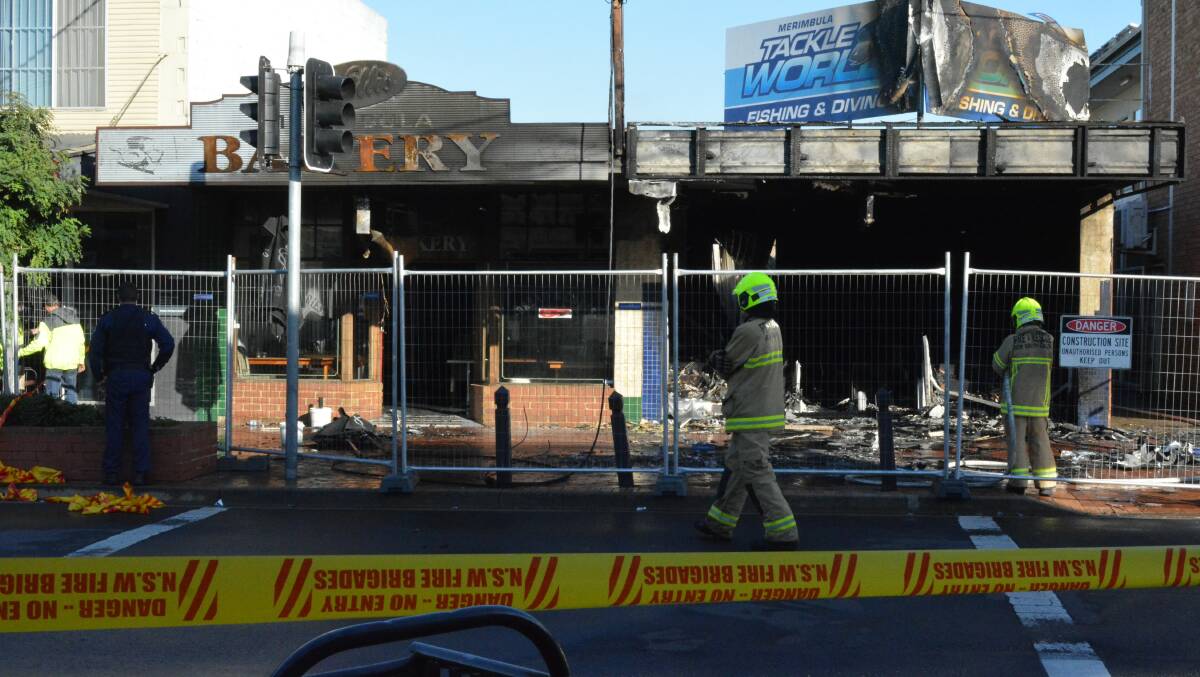 The scene of the fire on Friday morning. Picture: Ben Smyth 