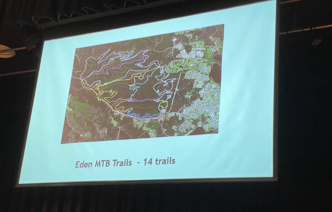The map of the proposed mountain bike trails at Eden.