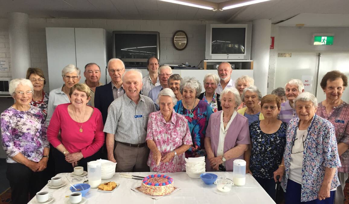 Tura Beach Probus members celebrated the club's 24th anniversary at the Tura Beach Country Club with long-term member Joan Donaldson cutting the cake.