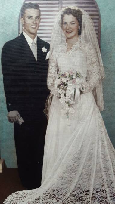 Don and Betty Cochrane of Tura Beach on their wedding day 65 years ago.