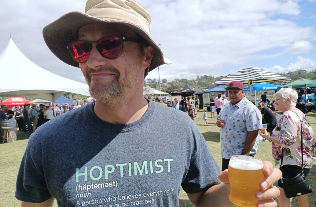 HOP INTO CLUB SAPPHIRE AT THE WEEKEND: Sven "The Hoptimist" enjoys a sample of what was on offer at last year's Craft Beer Festival at Club Sapphire. This year's festival will feature 10 craft beers.