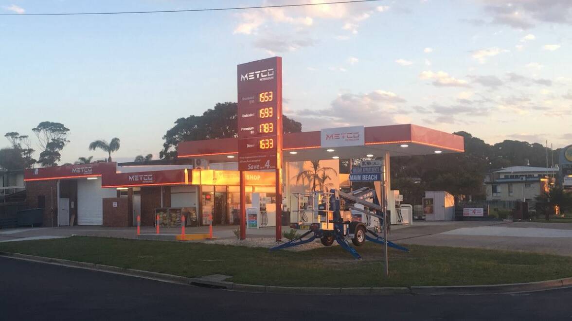The Metco service station where a man threatened staff with a knife.
