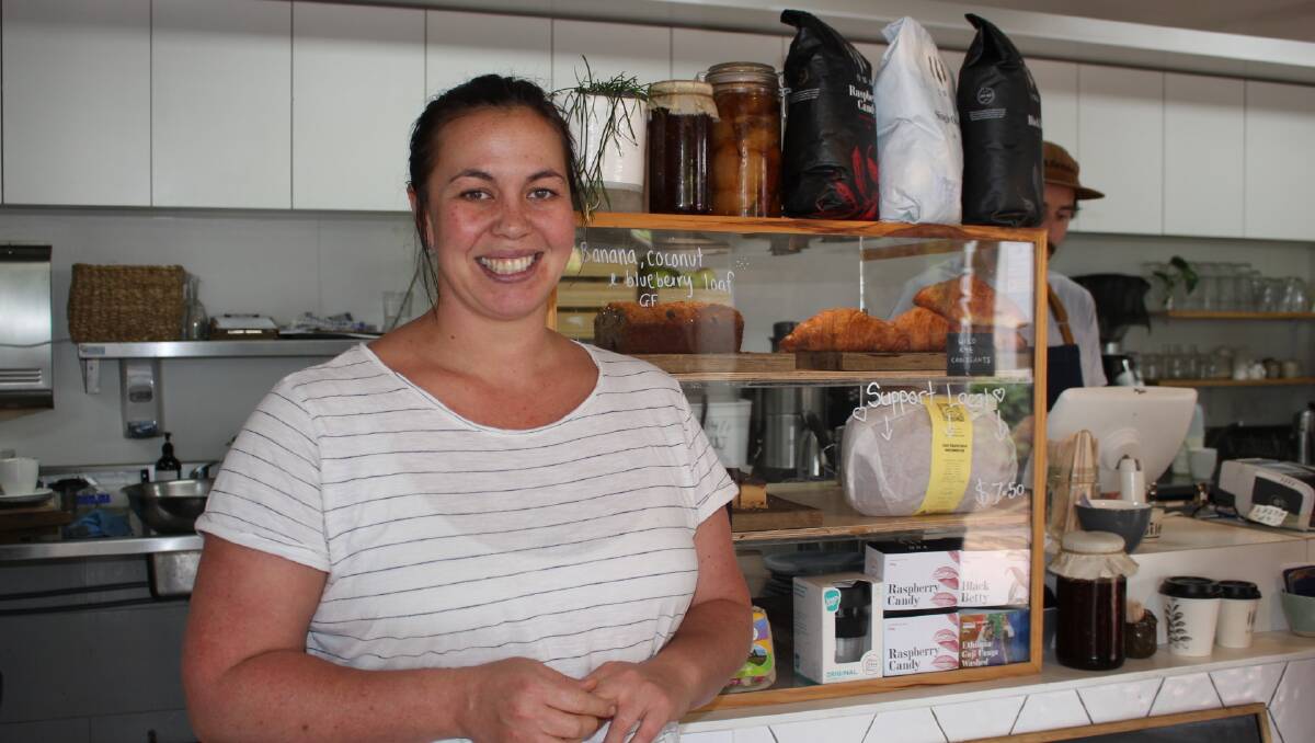 Minka Sverdrupsen, who runs Mor Mors Cafe in Merimbula and was given some money by Paul McCooey.