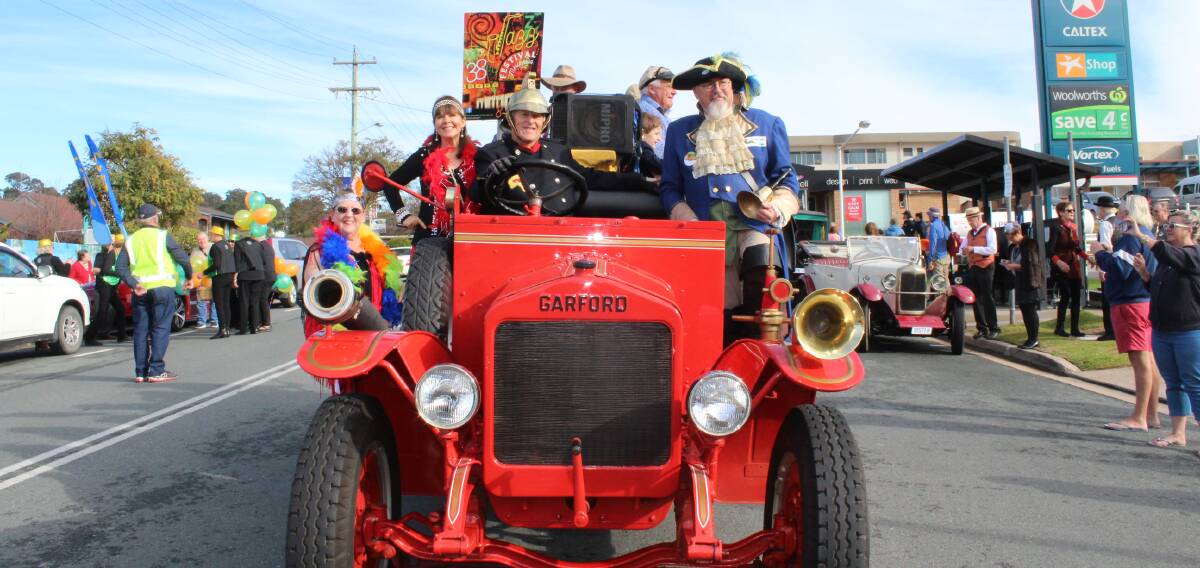 The Jazz Festival parade will be led by the town crier Alan Moyse and the vintage fire truck.