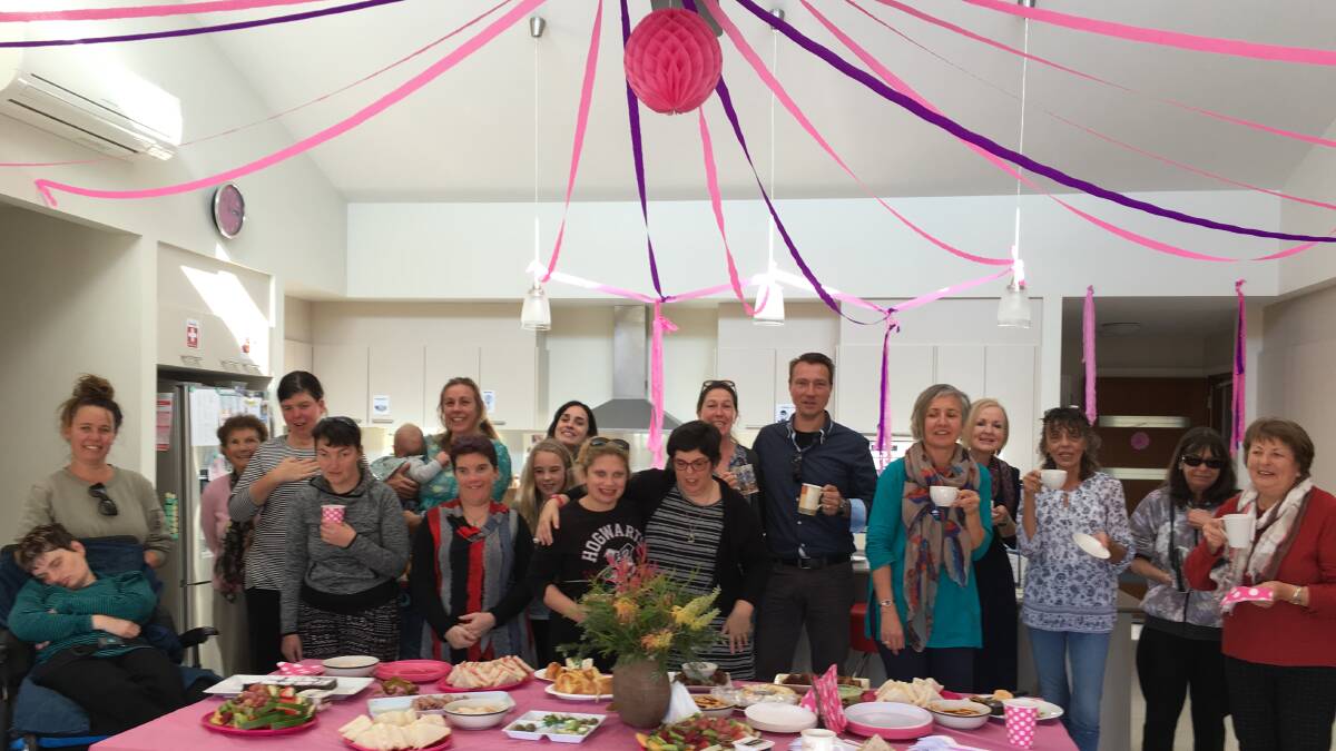 TEA FOR A CAUSE: Residents of the Red House and friends at the Biggest Morning Tea held on Sunday, June 9. 