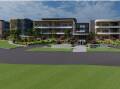 The view of the front of the proposed seniors village from across Lakewood Drive, as shown in the amended DA submitted to council.