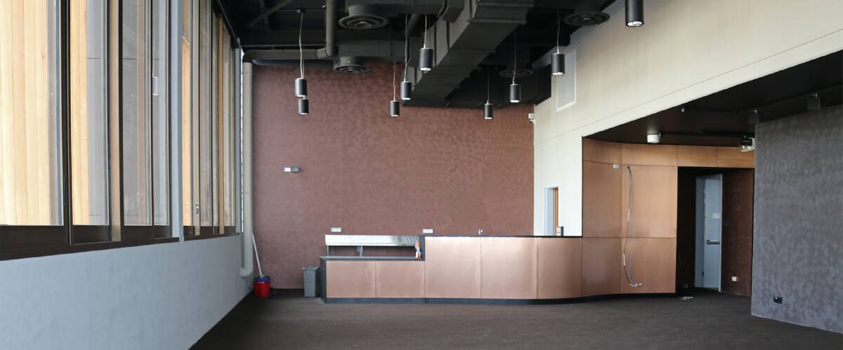 A sneak peek into the new lift-accessible theatre foyer and bar area nearing completion.
The new Theatre Twyford will seat 199 patrons. Photo supplied